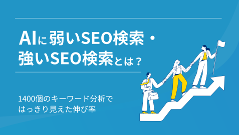 AIに弱い・強いSEO検索とは？1400個のキーワード分析ではっきり見えた伸び率