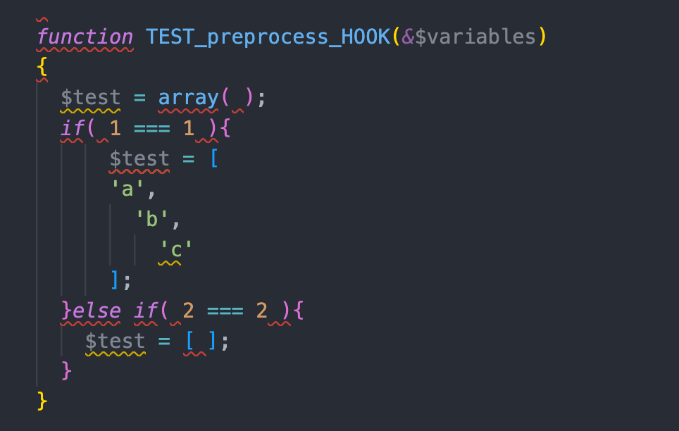 Drupal Coding Standardsのルール適用前