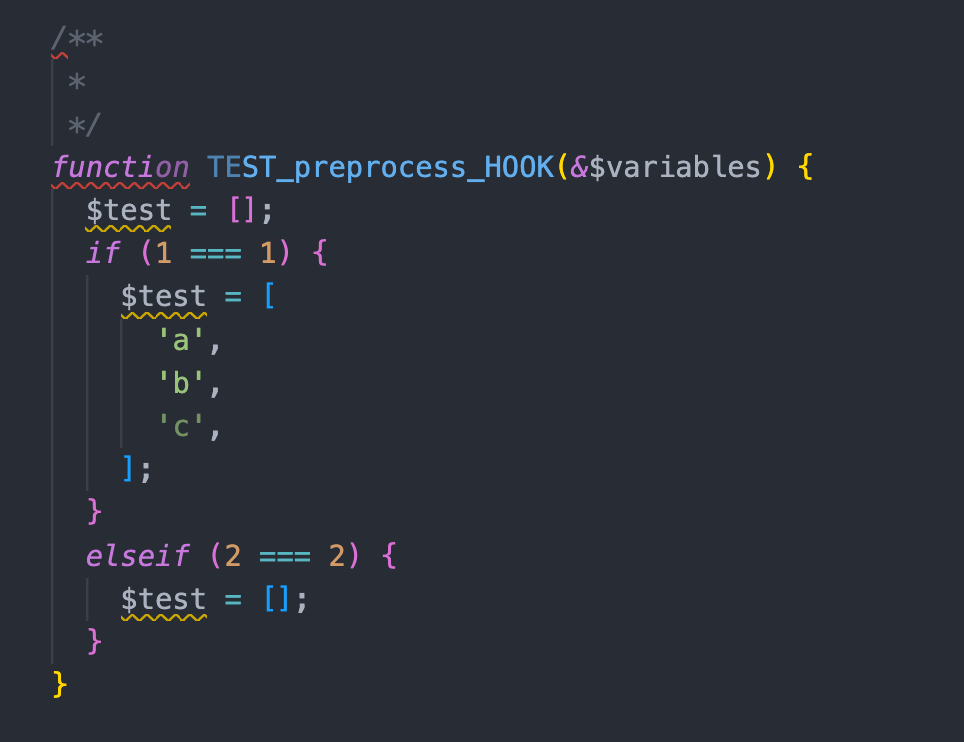 Drupal Coding Standardsのルール適用後